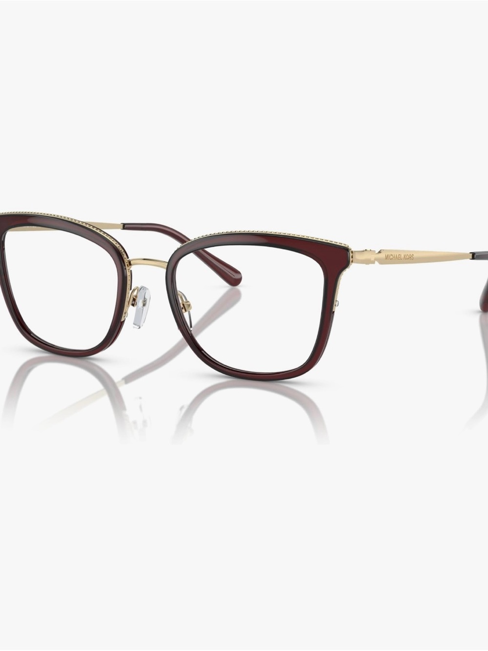 Michael Kors Red and Gold glasses frames